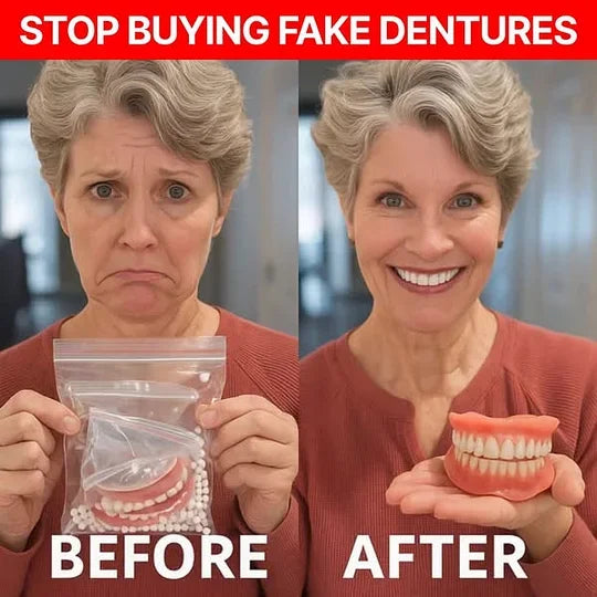 🔥🔥🔥Ends Today: 70% OFF!🦷DarkFairy™ Custom-Fit Full Functional Dentures Make you more confident