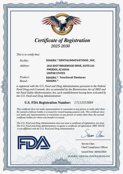 Custom-Fit Full Functional DenturesMake you more confident-Made in the USA