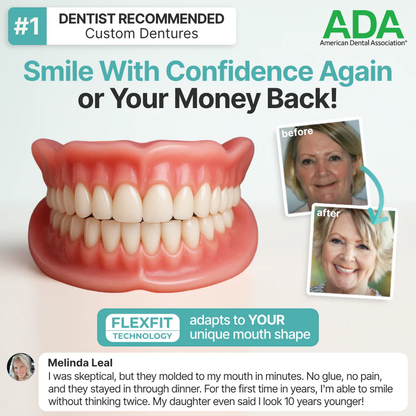Custom-Fit Full Functional DenturesMake you more confident-Made in the USA